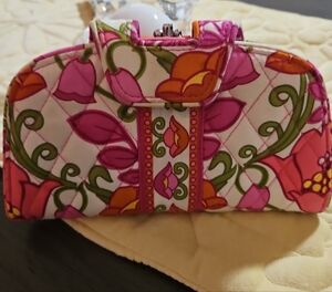 Floral Pink and Orange Quilted Women's Bag